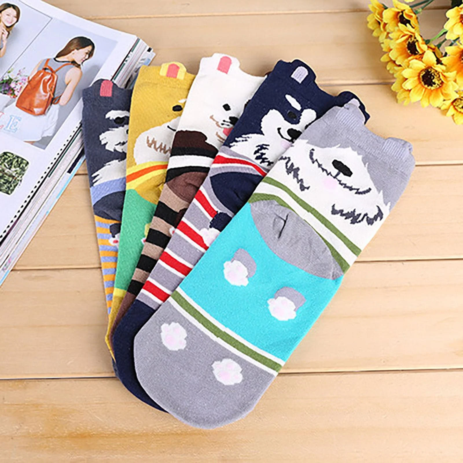 Носки с рисунком собаки, 5 пар, Разноцветные, Милые, С изображением животных, Забавные носки для женщин, Уютные носки для женщин, Носки с животными, Забавные разноцветные носки, Подарок для женщин, Один размер, разноцветные, фото №3 Носки с рисунком собаки, 5 пар, Разноцветные, Милые, С изображением животных, Забавные носки для женщин, Уютные носки для женщин, Носки с животными, Забавные разноцветные носки, Подарок для женщин, Один размер, разноцветные, фото №3