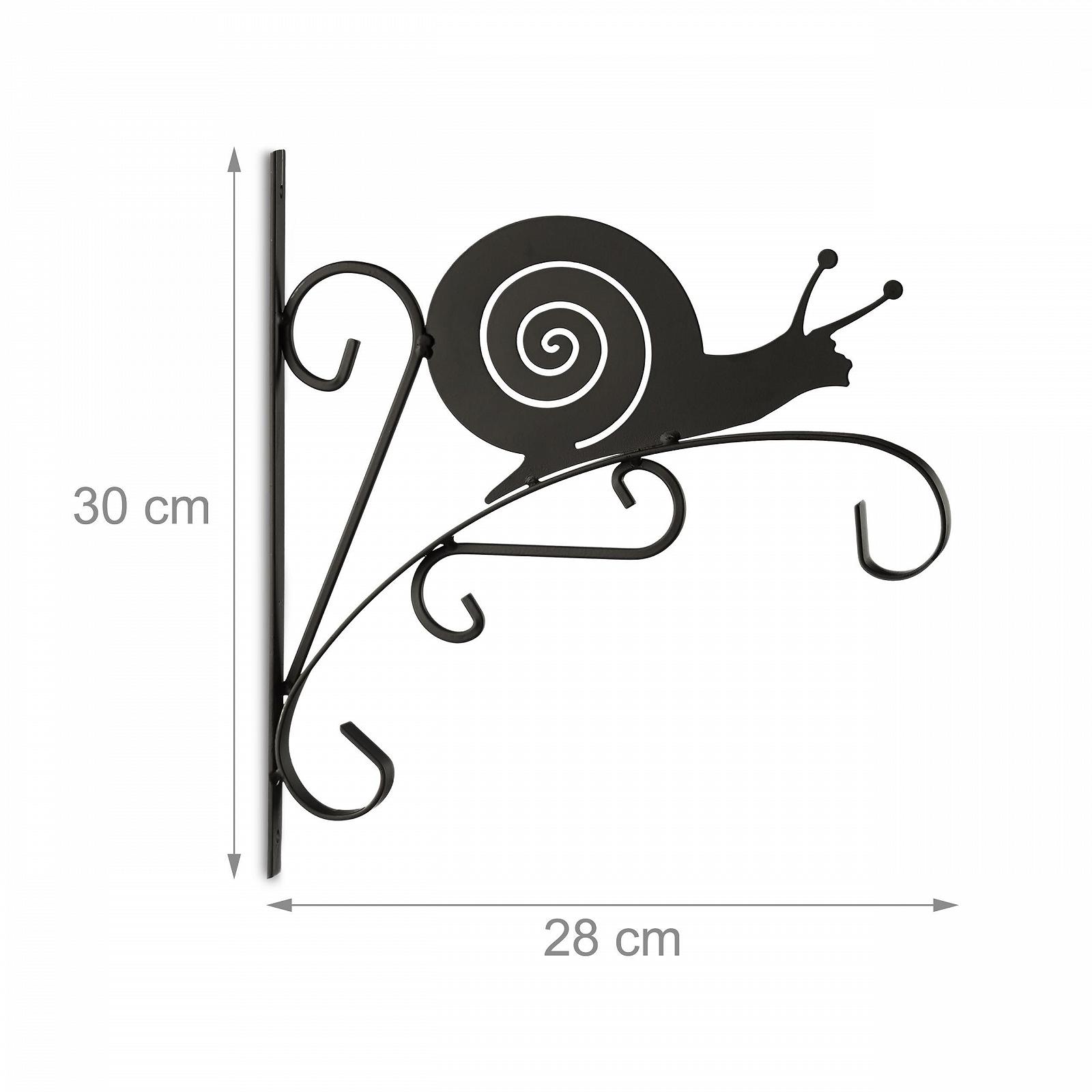 Кронштейн для підвісних кошиків Relaxdays Набір 3 шт. Метал 30x27.5x2 см Чорний, фото №2 Кронштейн для підвісних кошиків Relaxdays Набір 3 шт. Метал 30x27.5x2 см Чорний, фото №2