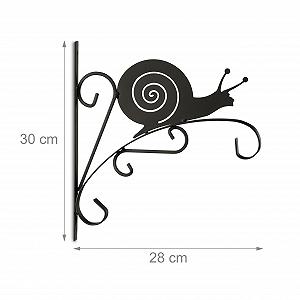 Кронштейн для підвісних кошиків Relaxdays Набір 3 шт. Метал 30x27.5x2 см Чорний synthetic.ua - Фото 1