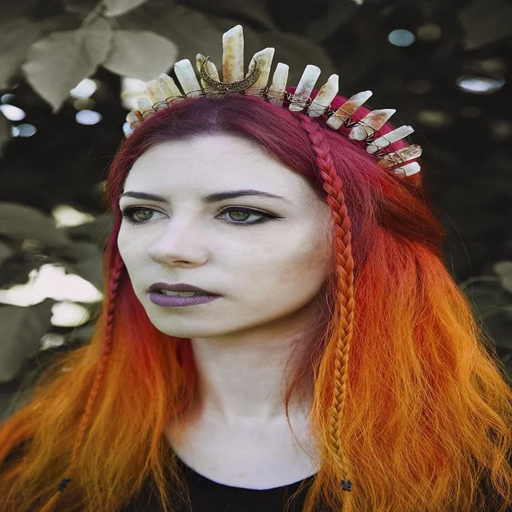 Обруч на голову з необробленим цитрином, фото №4