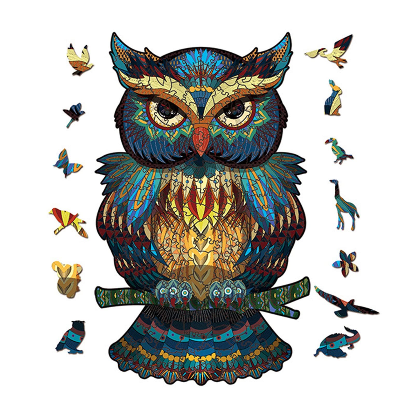 Деревянный пазл OSDUE Eagle Puzzle 100 элементов форма орла 16 x 26.3 см в деревянной коробке, фото №1