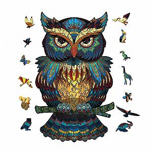 Деревянный пазл OSDUE Eagle Puzzle 100 элементов форма орла 16 x 26.3 см в деревянной коробке - Фото 1