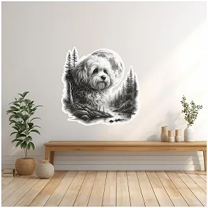 Наклейка на стіну Samunshi Bolonka Zwetna in the Forest 70 x 70 см synthetic.ua - Фото 1