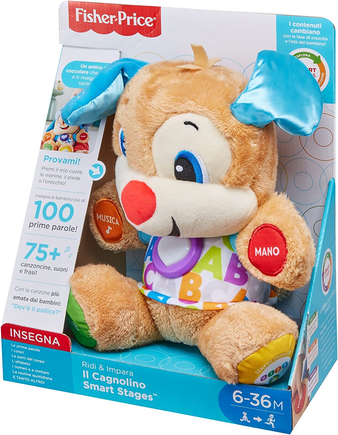 Интерактивная плюшевая игрушка Fisher-Price Puppy Learning Toy с подсветкой и умными этапами , фото №4