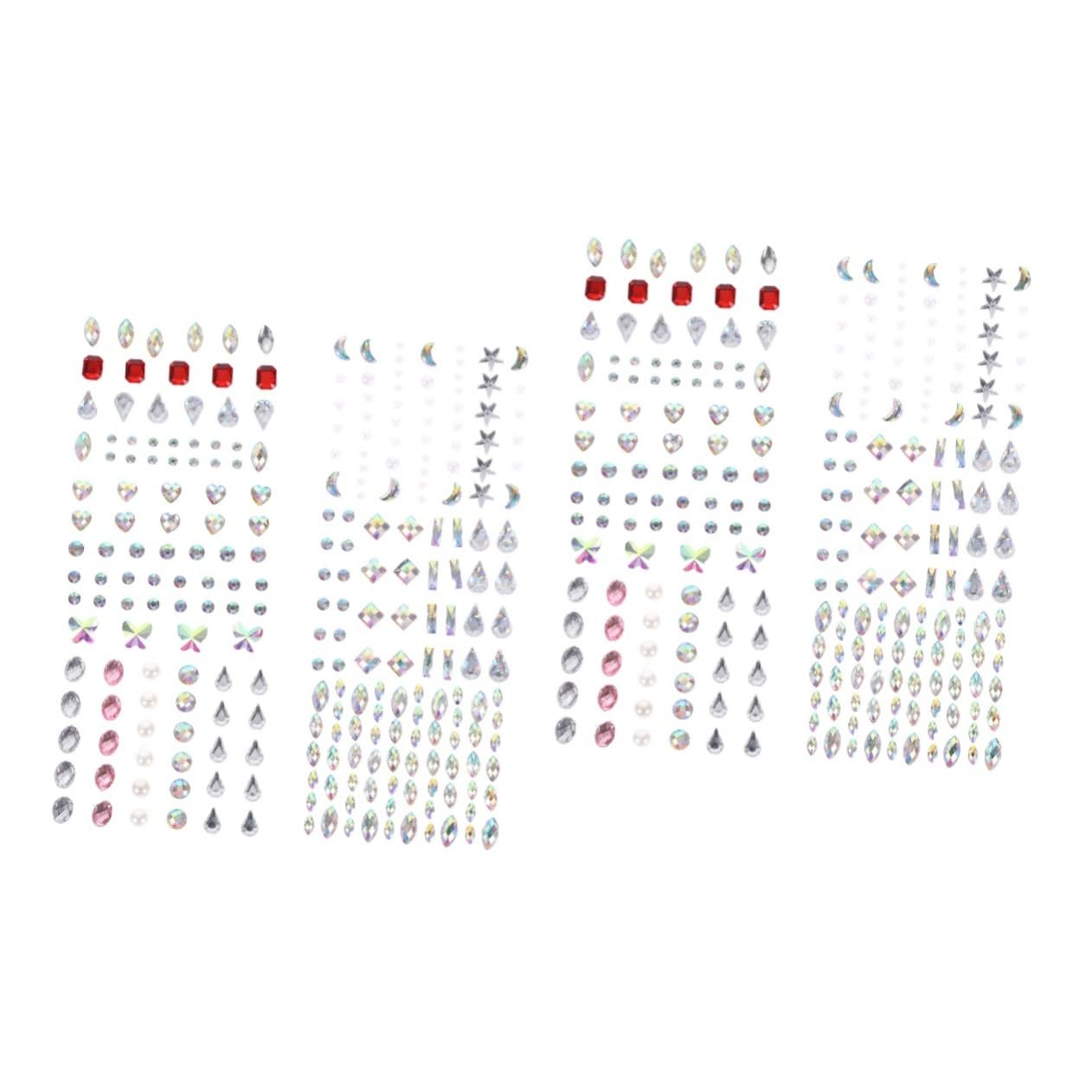 Наклейки для нігтів з стразами 12 аркушів, фото №1
