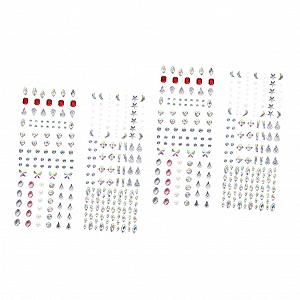 Наклейки для нігтів з стразами 12 аркушів - Фото 1