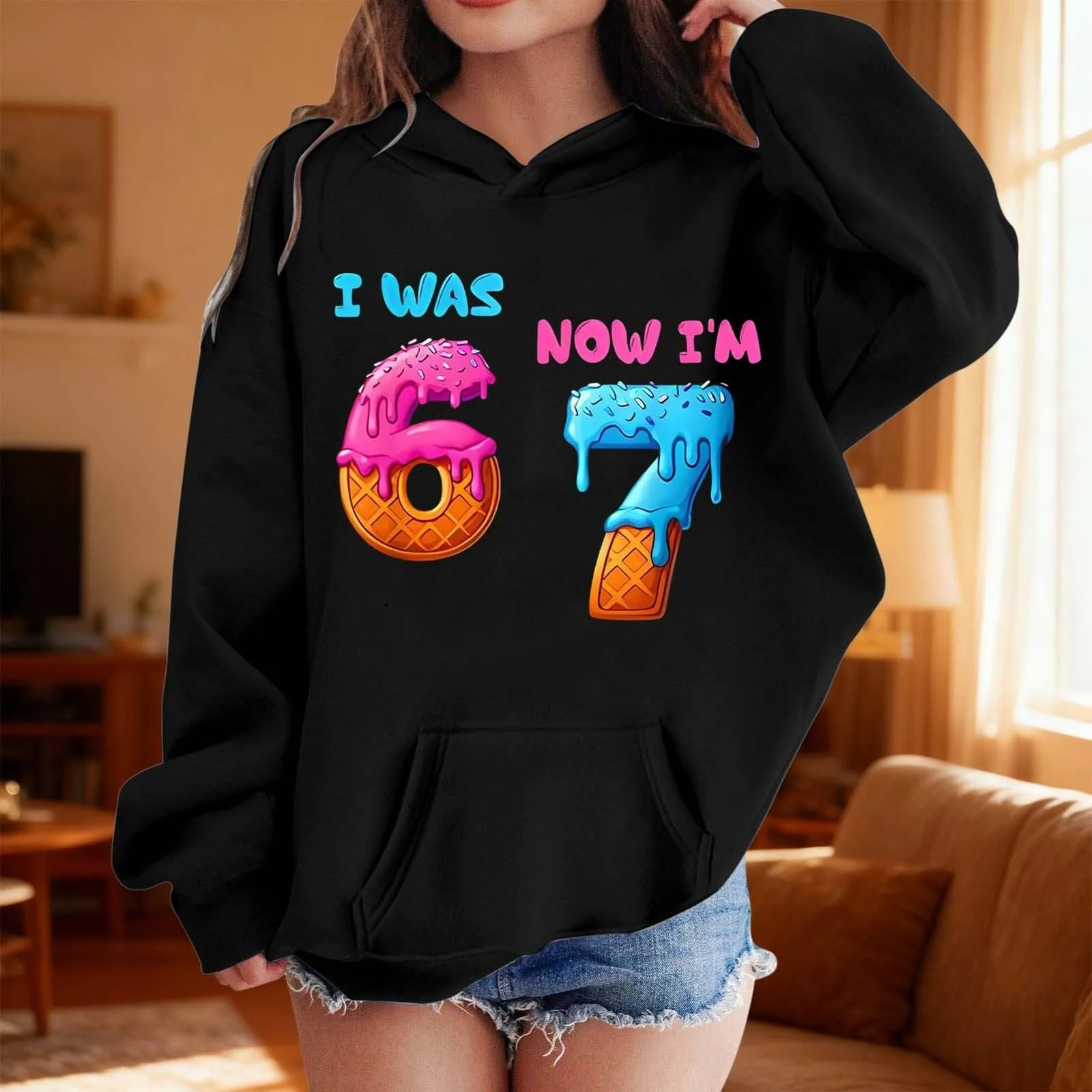 Худи Kinder Halloween Принтованный Пуловер с длинными рукавами Удобная зимняя толстовка, размер 134, фото №3