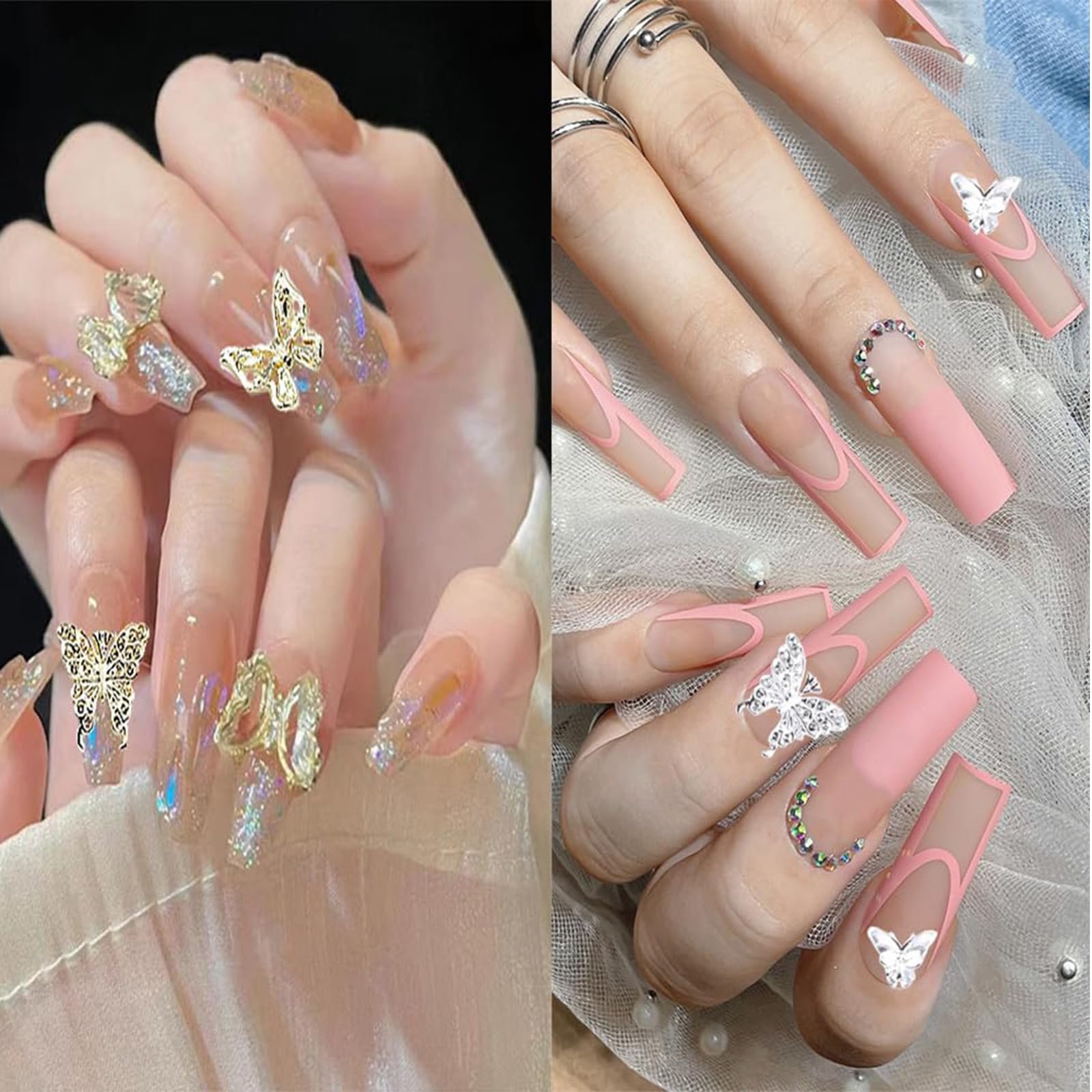 Підвіски-метелики для нігтів 80 шт, фото №6