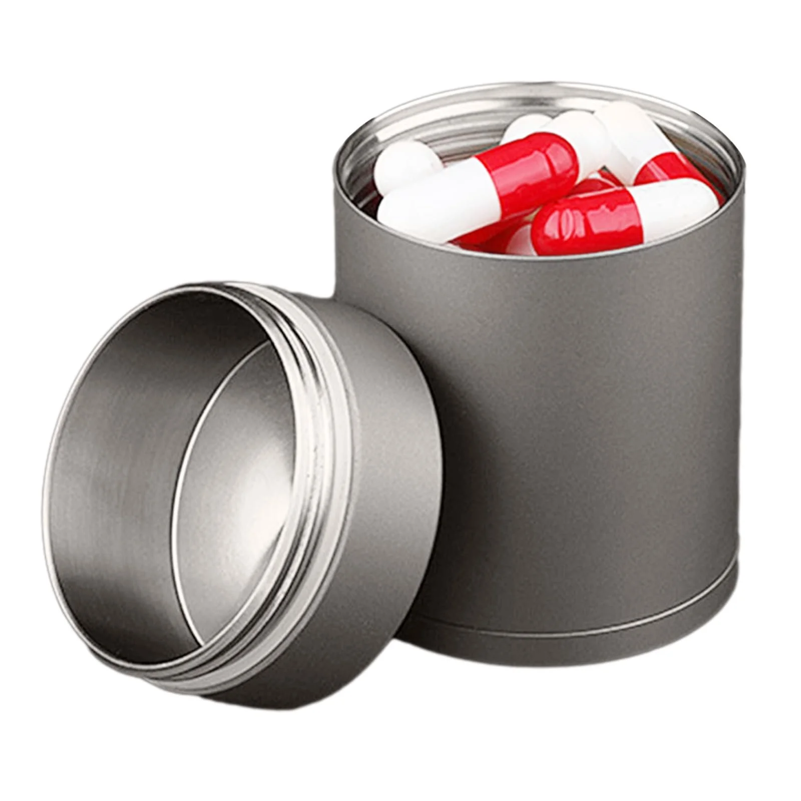 Коробка для зберігання TWEW кругла герметична зі сплаву, водонепроникна, портативна для активного відпочинку, фото №5