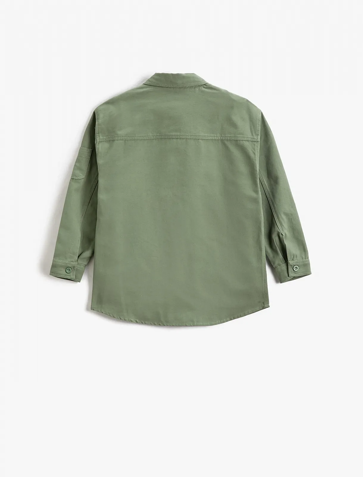 Сорочка-куртка Koton для хлопчиків, оверсайз, з однією кишенею, довгий рукав, бавовняна, фото №2