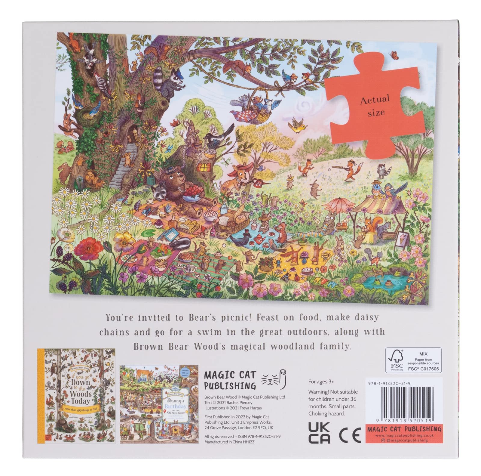 Пазл Magic Cat Bear's Picnic 100 деталей Разноцветный, фото №5