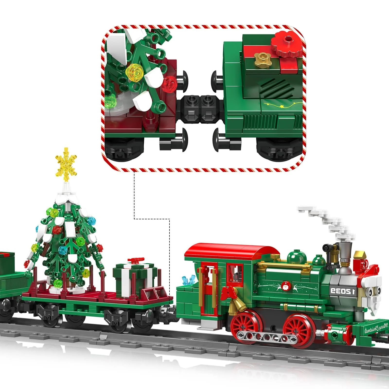 Конструктор Потяг Mould King Technik 12039 Різдвяний 922 деталі, фото №5
