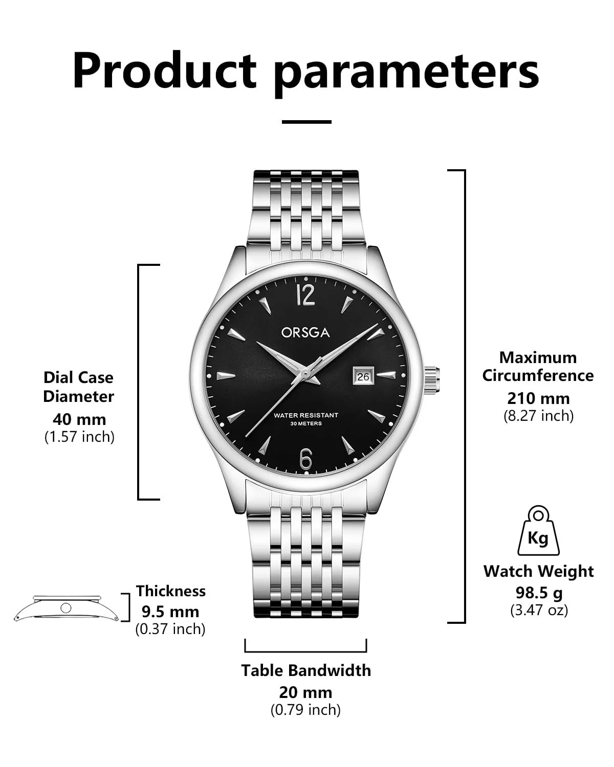 Чоловічий годинник CIVO Класичний Діловий Водонепроникний Аналоговий, фото №7 Чоловічий годинник CIVO Класичний Діловий Водонепроникний Аналоговий, фото №7