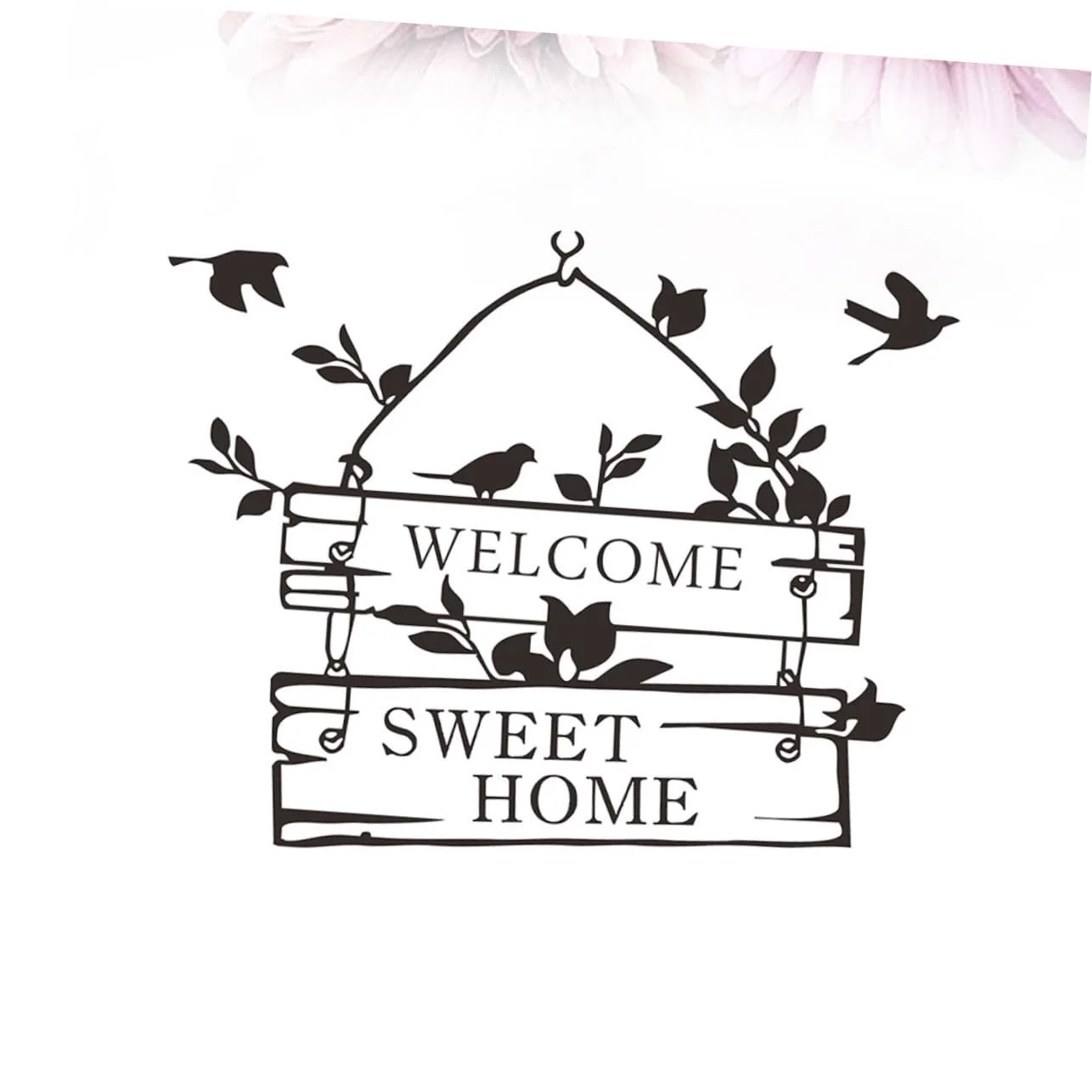 Наклейка на стену BESTYASH Welcome Home Самоклеящаяся ПВХ Съемная Экологичная Черная, фото №7