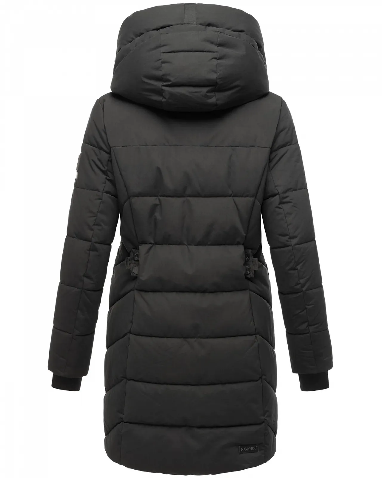 Пальто Navahoo Зимове Тепле стьобане довге з капюшоном і знімним флісовим коміром, фото №3