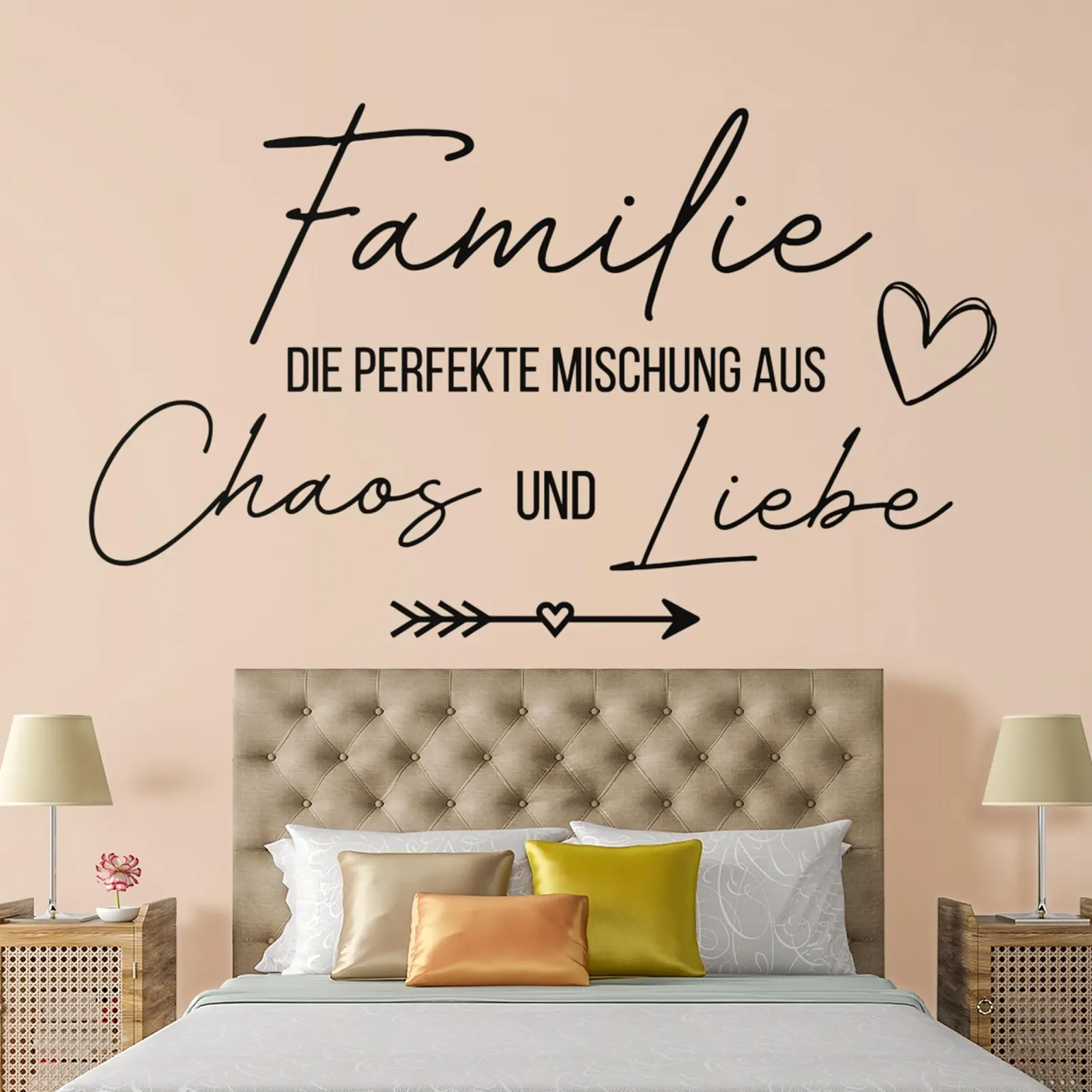 Наклейка на стіну Klebekönig Family the Perfect Mix Цитата, фото №4