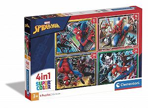 Пазл Clementoni Supercolour Puzzle 21515 Marvel Spiderman 4 в 1 12, 16, 20, 24 элемента от 3 лет - Фото 1