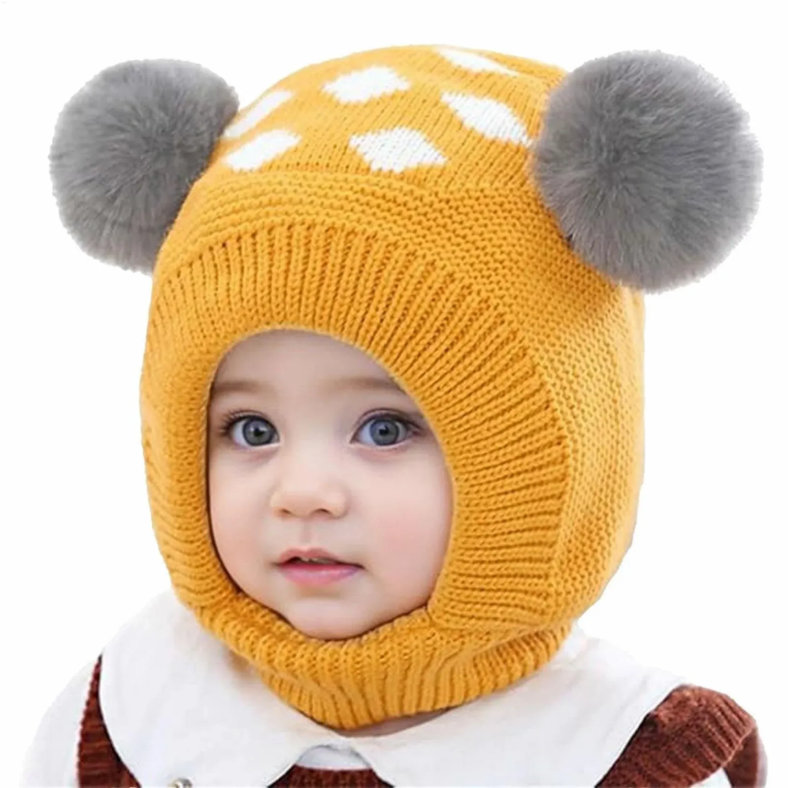 Вязаная шапка с защитой для ушей для детей, фото №5 Вязаная шапка с защитой для ушей для детей, фото №5