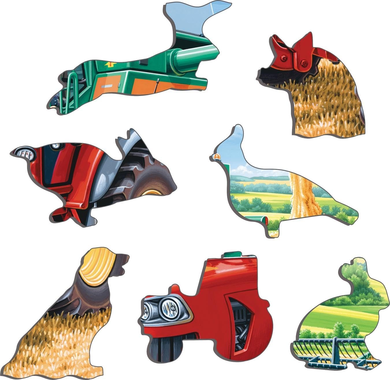 Пазл Larsen PG9 Cool Tractor and Combine Harvester at Work 39 елементів, фото №3 Пазл Larsen PG9 Cool Tractor and Combine Harvester at Work 39 елементів, фото №3