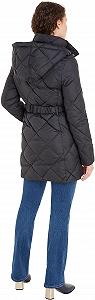 Пальто Tommy Hilfiger Зимове стьобане на пуху з поясом ціна на synthetic.ua - Фото 1 Пальто Tommy Hilfiger Зимове стьобане на пуху з поясом synthetic.ua - Фото 1