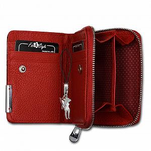 Мини-кошелек Dragon Leather OPJ109R Женский Кожаный Красный 8 x 3 x 11 см, Красный, S, Modern synthetic.ua - Фото 1