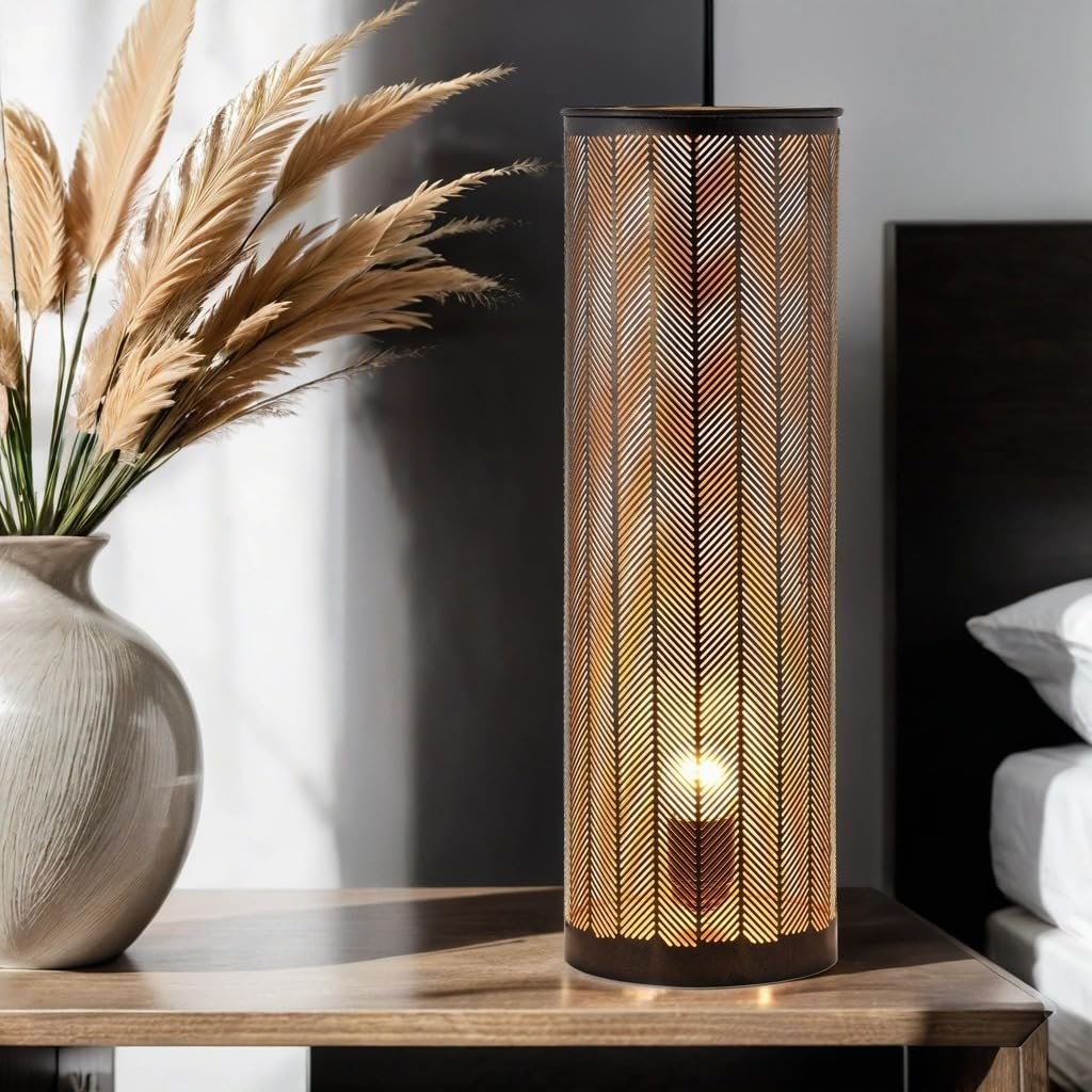 Настільна лампа Marrakech Aigna 48 см Метал E27 Чорно-золота, фото №2