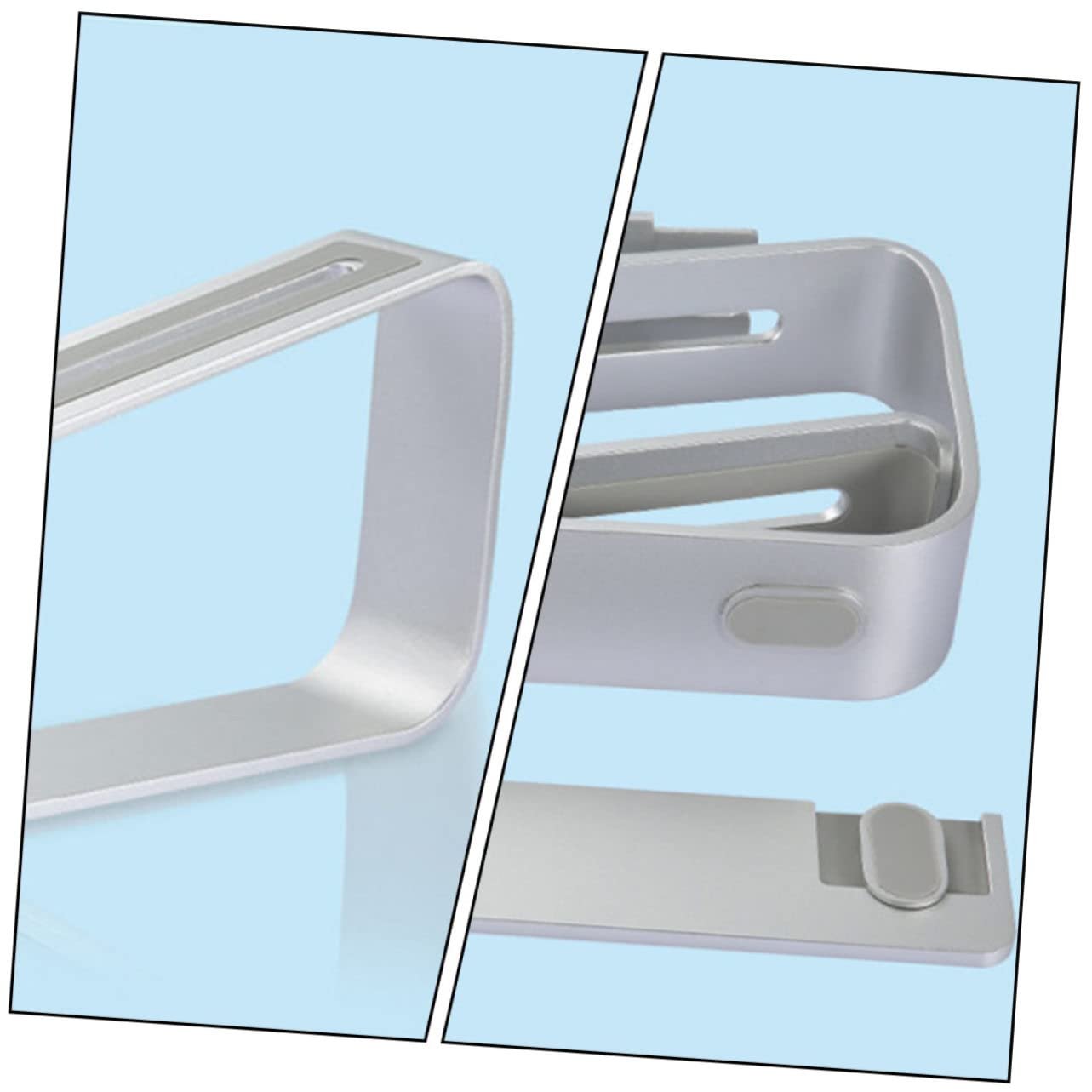 Підставка для ноутбука Алюмінієва знімна портативна. Ергономічна для ПК з оптимізованою вентиляцією для кращого відведення тепла для офісу та дому, фото №7