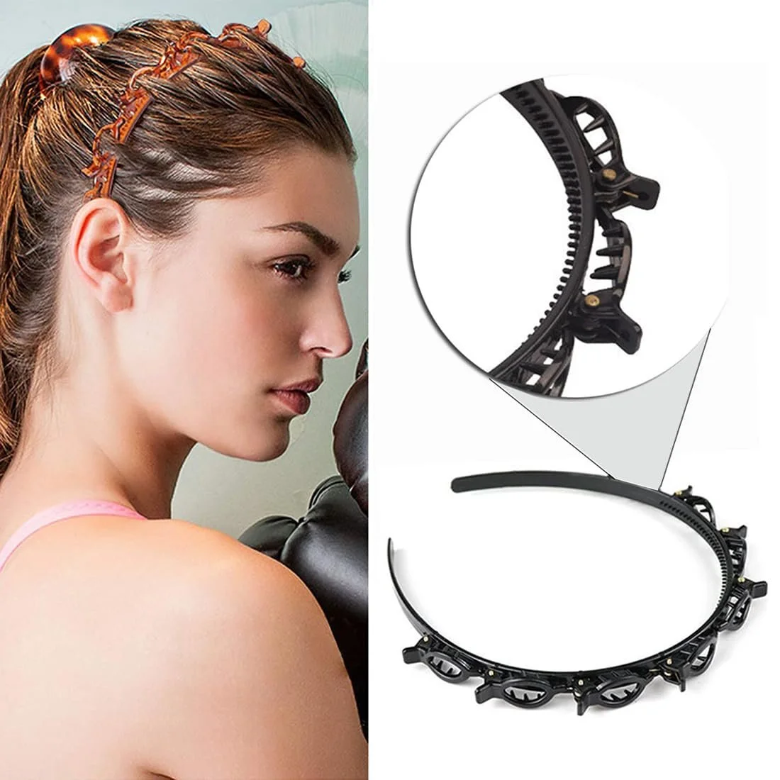 Обруч для прически с клипсами, фото №3 Обруч для прически с клипсами, фото №3