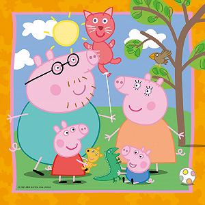 Пазл Ravensburger Children's Puzzle Peppa Pig 05579 Peppa's Family and Friends 3 x 49 элементов synthetic.ua - Фото 1