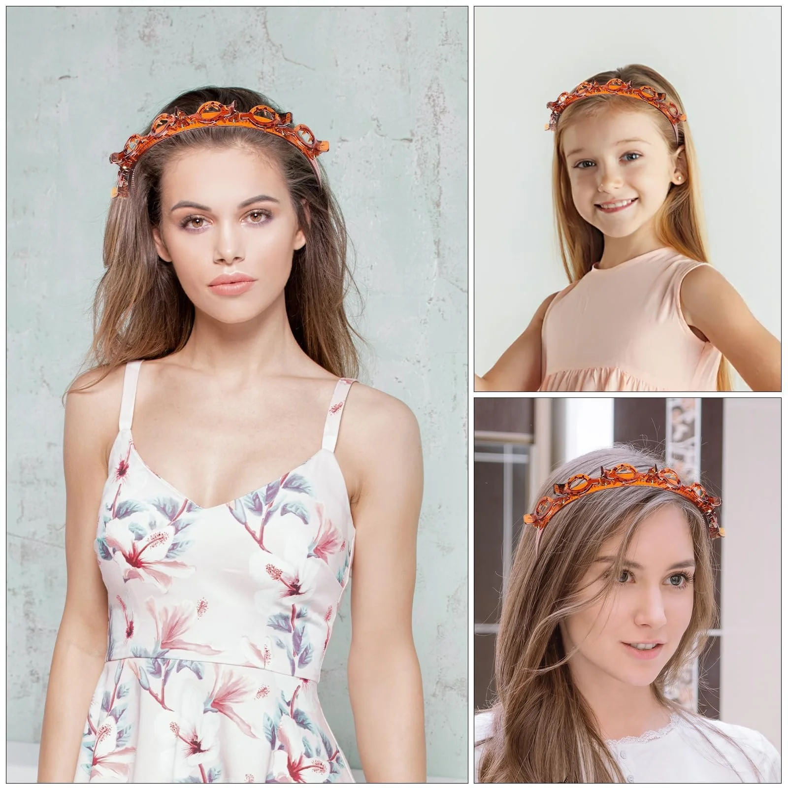 Обруч с клипсами (2 шт.) Черный, Коричневый, фото №6 Обруч с клипсами (2 шт.) Черный, Коричневый, фото №6