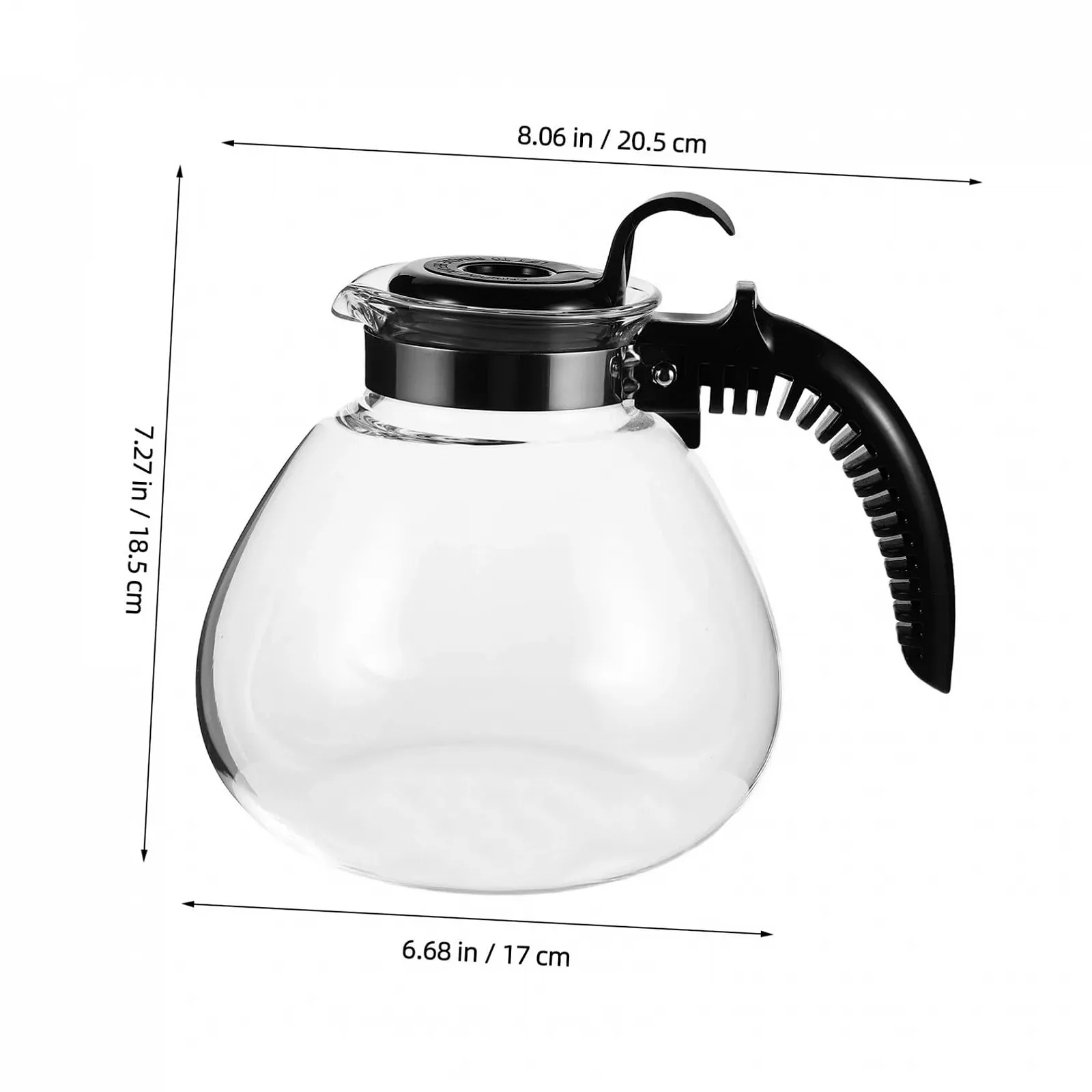 Кавник скляний VALICLUD з свистком для кемпінгу та кухні, термостійкий, прозорий, фото №2 Кавник скляний VALICLUD з свистком для кемпінгу та кухні, термостійкий, прозорий, фото №2