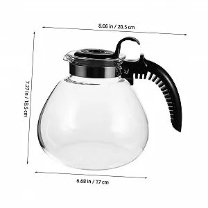 Кофейник стеклянный VALICLUD со свистком для кемпинга и кухни, термостойкий, прозрачный synthetic.ua - Фото 1