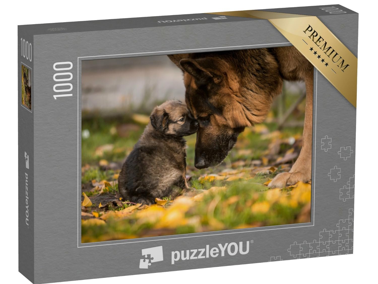 Пазл puzzleYOU Dog and Shepherd Puzzle Collection Любовь между щенком и взрослой немецкой овчаркой 1000 элементов, фото №1