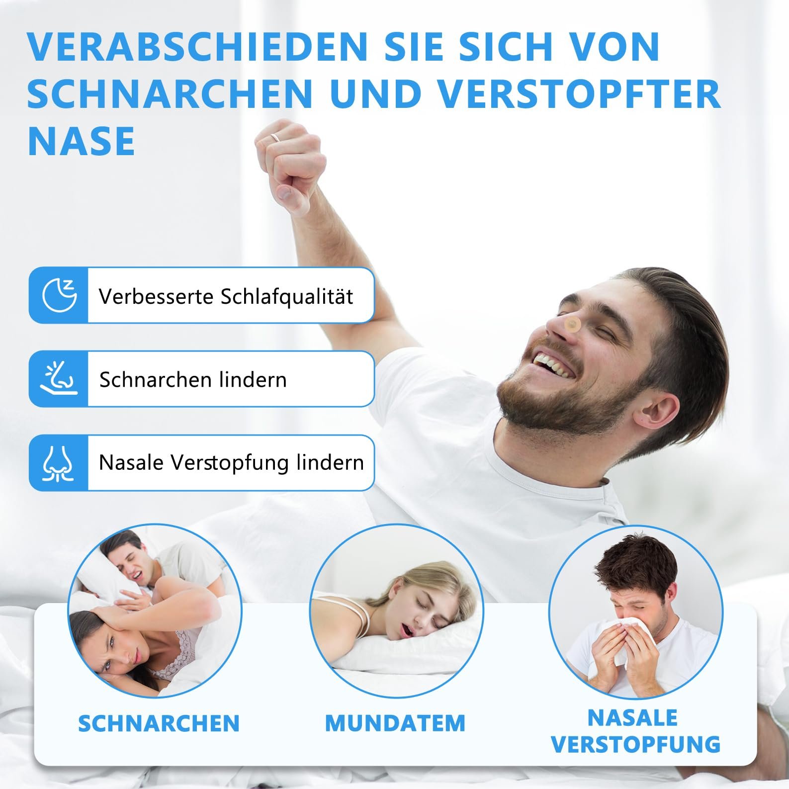 Пластирі на ніс магнітні проти хропіння, 60 шт, фото №5