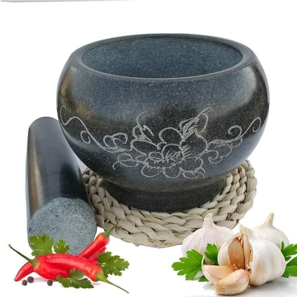Ступка з товкачиком Велика Гранітний Камінь Для Спецій, фото №2