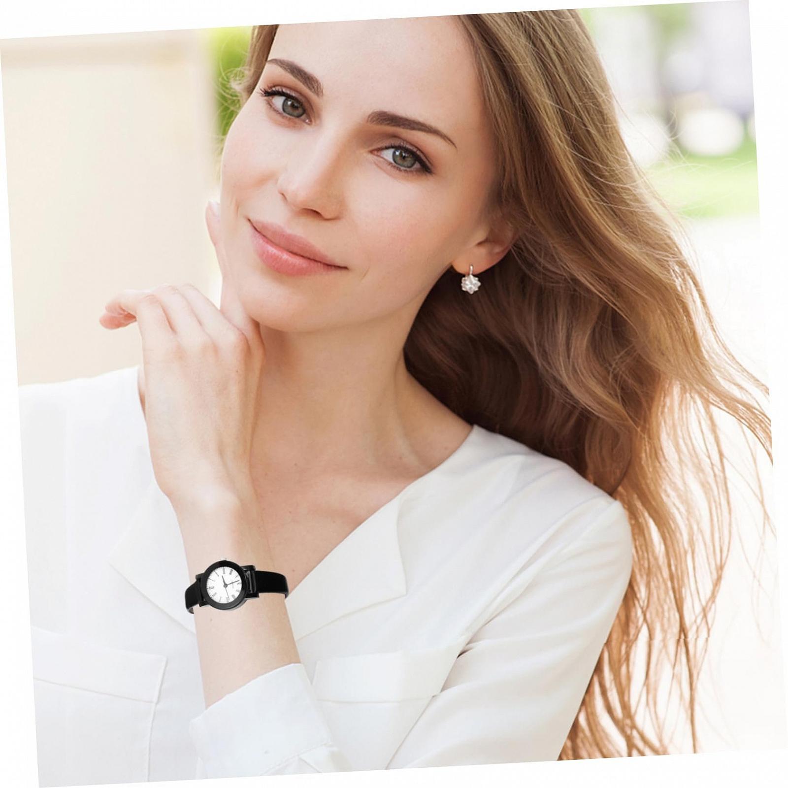 Женские часы LIFKOME с арабскими цифрами, черные, фото №4