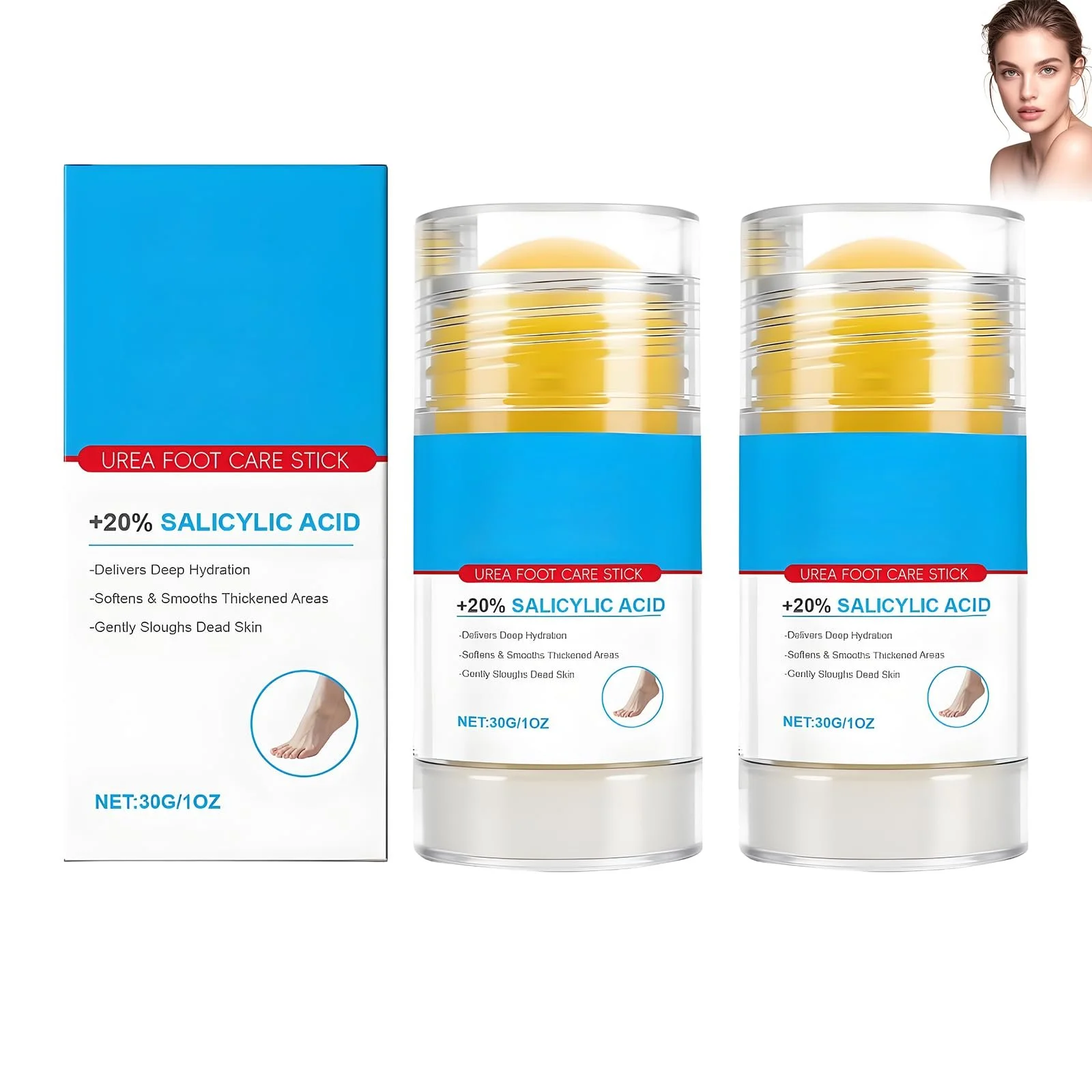 Крем для ног Urea Cream 60% увлажняющий в стике 30 г x 2 шт., фото №1