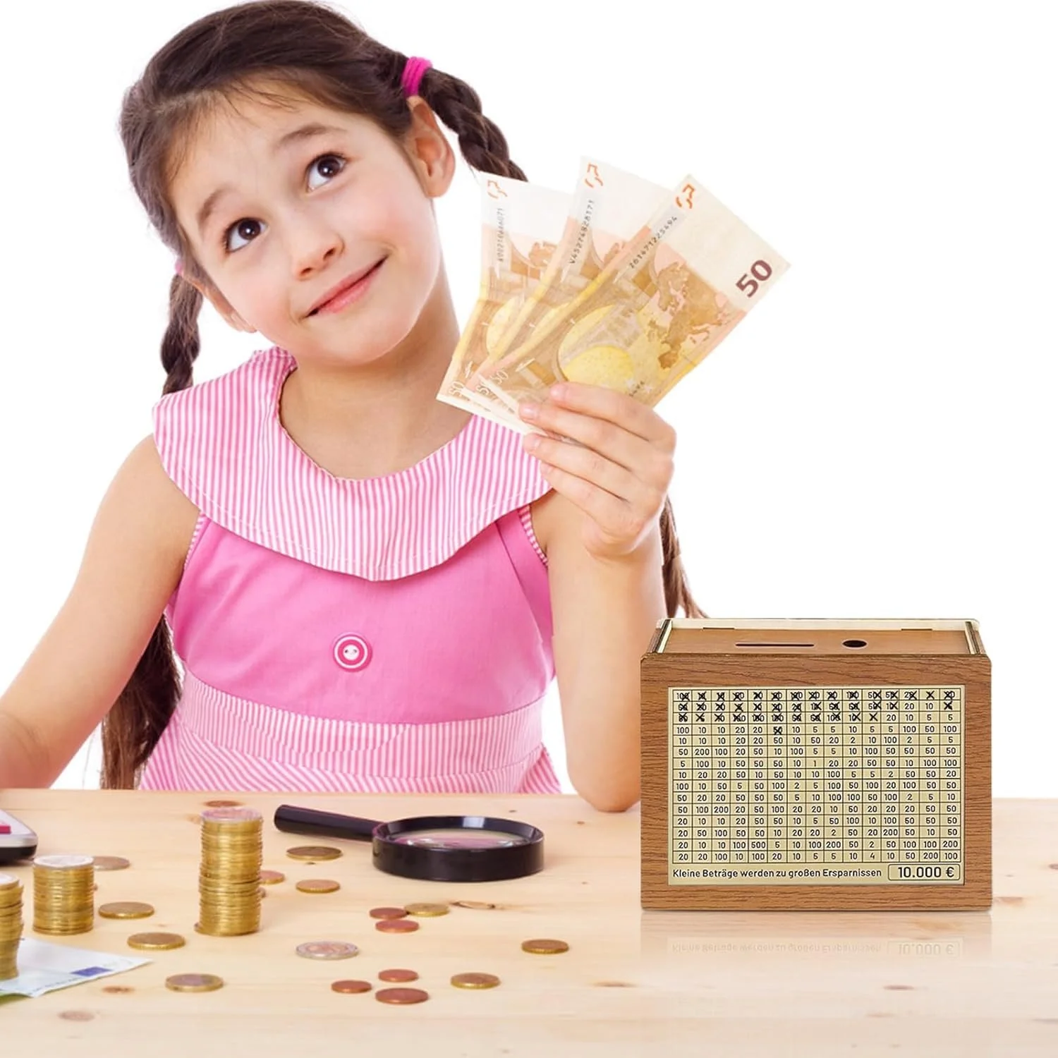 Дерев'яна скарбничка STFYUG з лічильником, фото №7