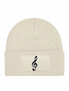 Шапка NIMAMA Дитяча зимова шапка з принтом скрипкового ключа - Фото 1