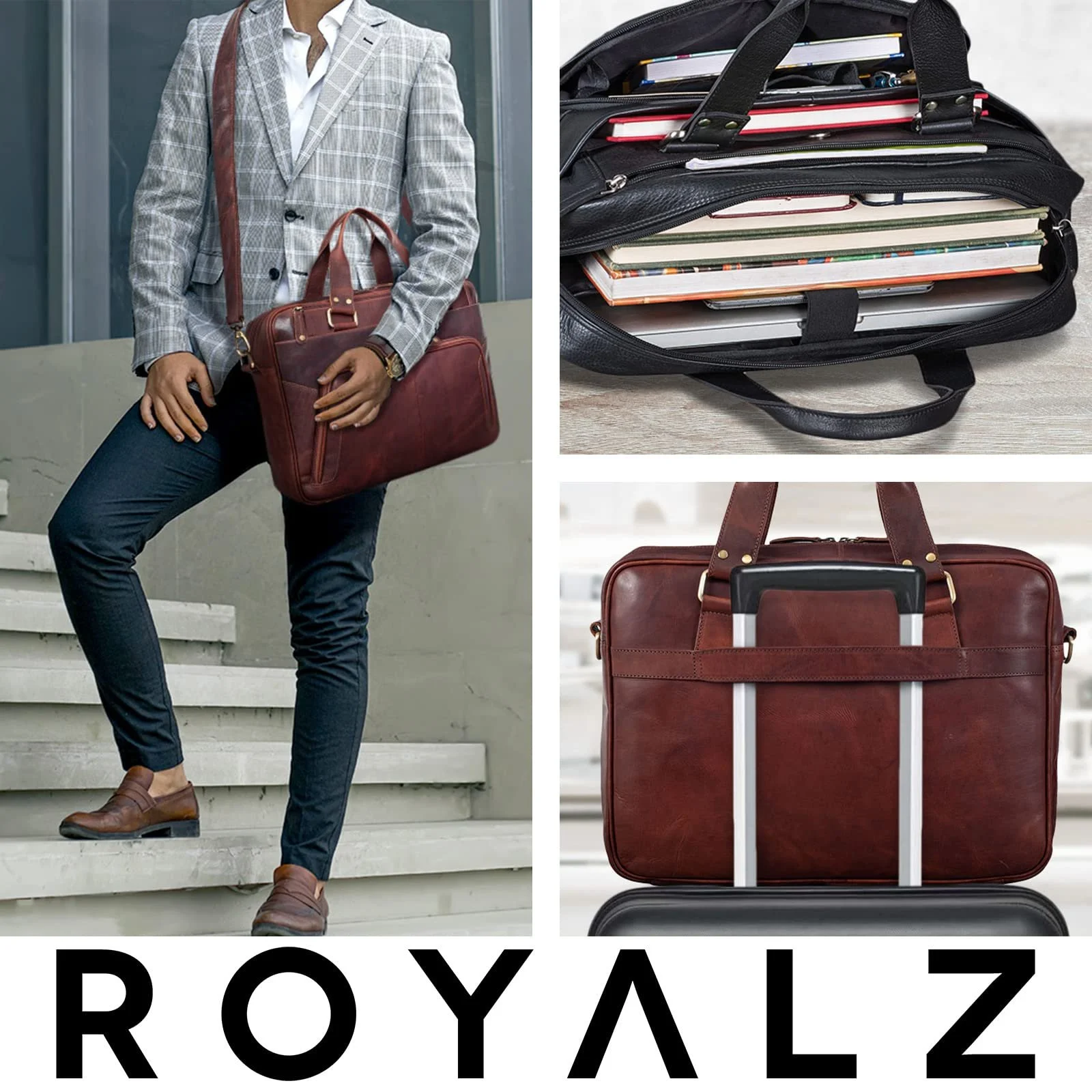 Сумка через плече шкіряна ROYALZ Chicago для ноутбука 15.6 дюймів, фото №7 Сумка через плече шкіряна ROYALZ Chicago для ноутбука 15.6 дюймів, фото №7