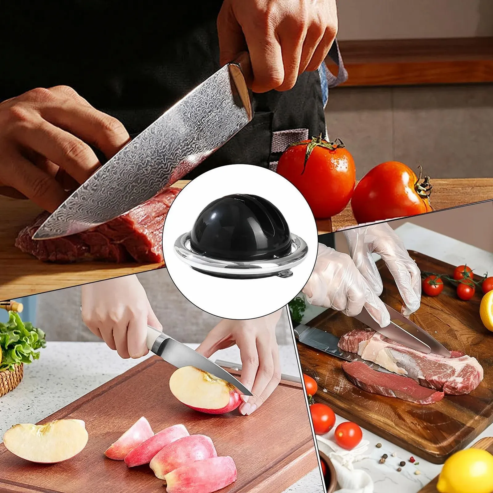 Точило для ножів Planet Knives на вакуумній присосці двостороннє портативне 1 шт., фото №4