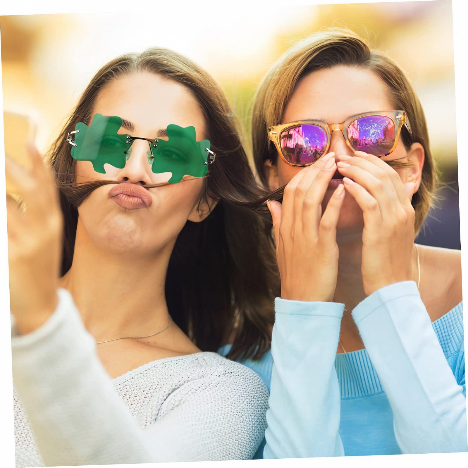 Сонцезахисні окуляри Без оправи PACKOVE Зелені для жінок, фото №6