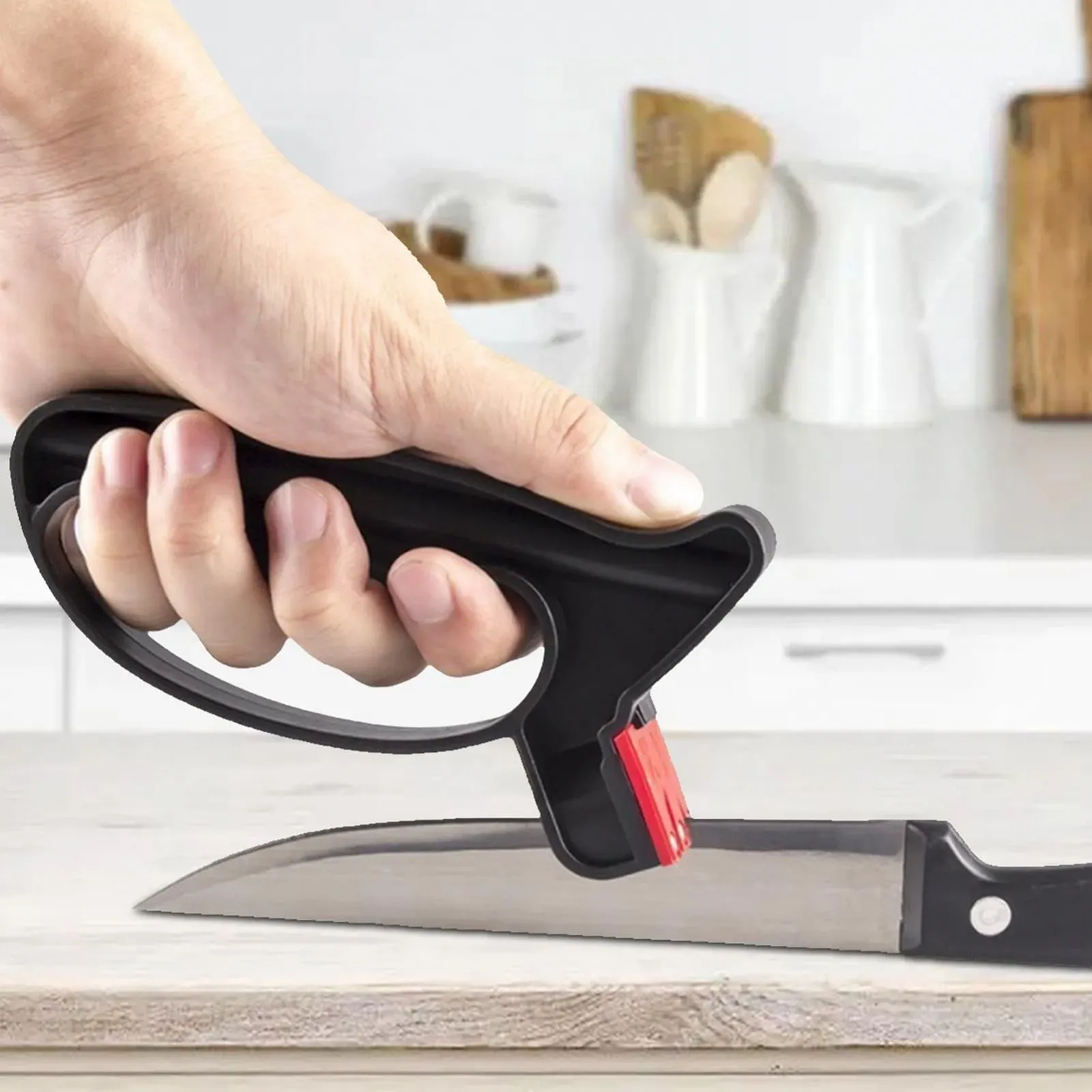 Точилка для ножей и ножниц 2 Stage Knife Sharpener 2-ступенчатая регулируемая, фото №4 Точилка для ножей и ножниц 2 Stage Knife Sharpener 2-ступенчатая регулируемая, фото №4