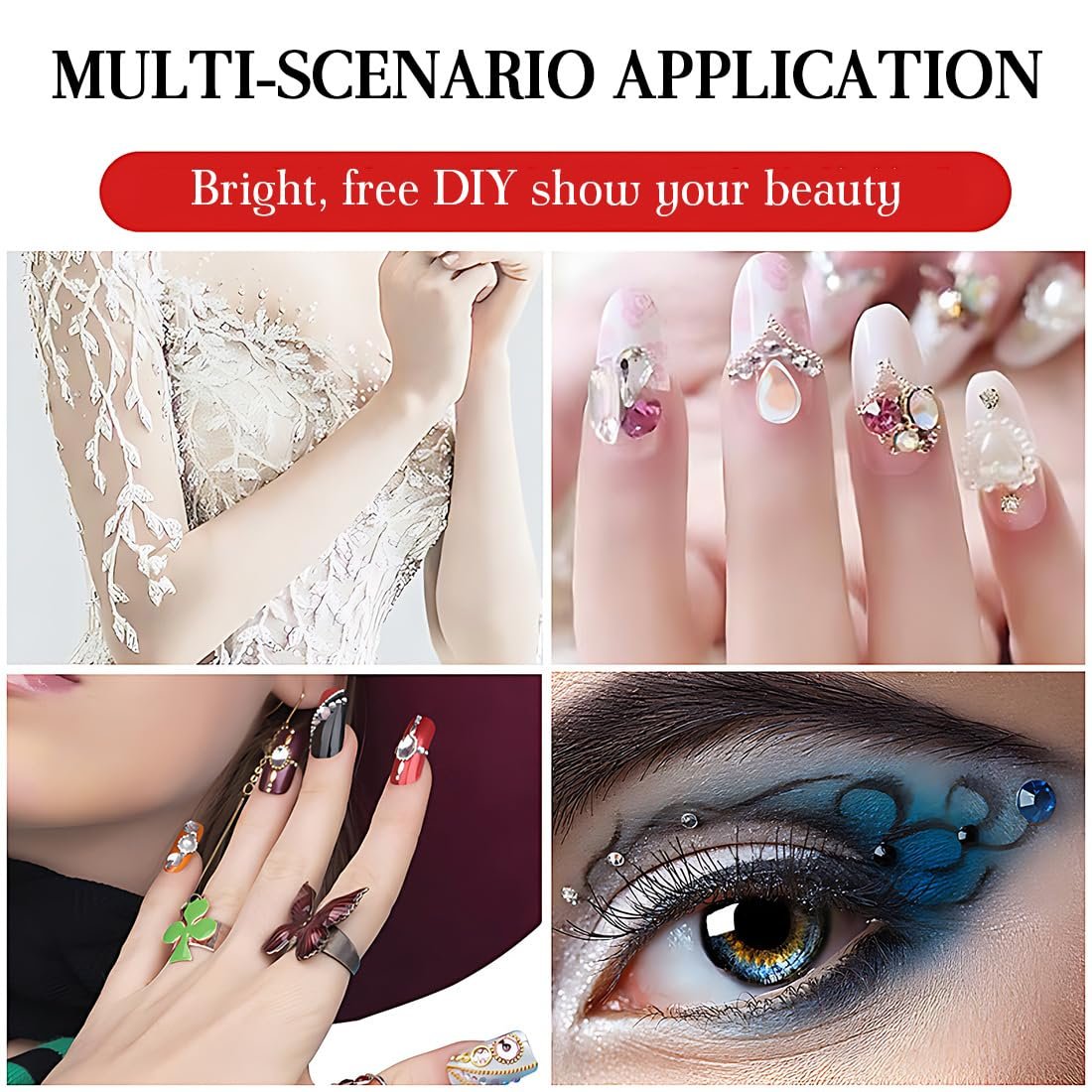 Стрази для нігтів 5000 шт, блискітки, 2 мм, фото №5