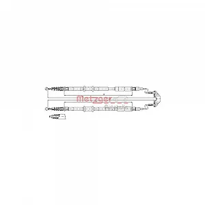 Трос стояночного тормоза METZGER 11.5953 для OPEL, задний - Фото 1