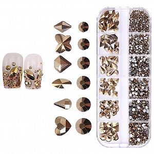 Плоскі Різнокольорові кристали Блискучі прикраси 3D DIY 12 сіток/коробка - Фото 1