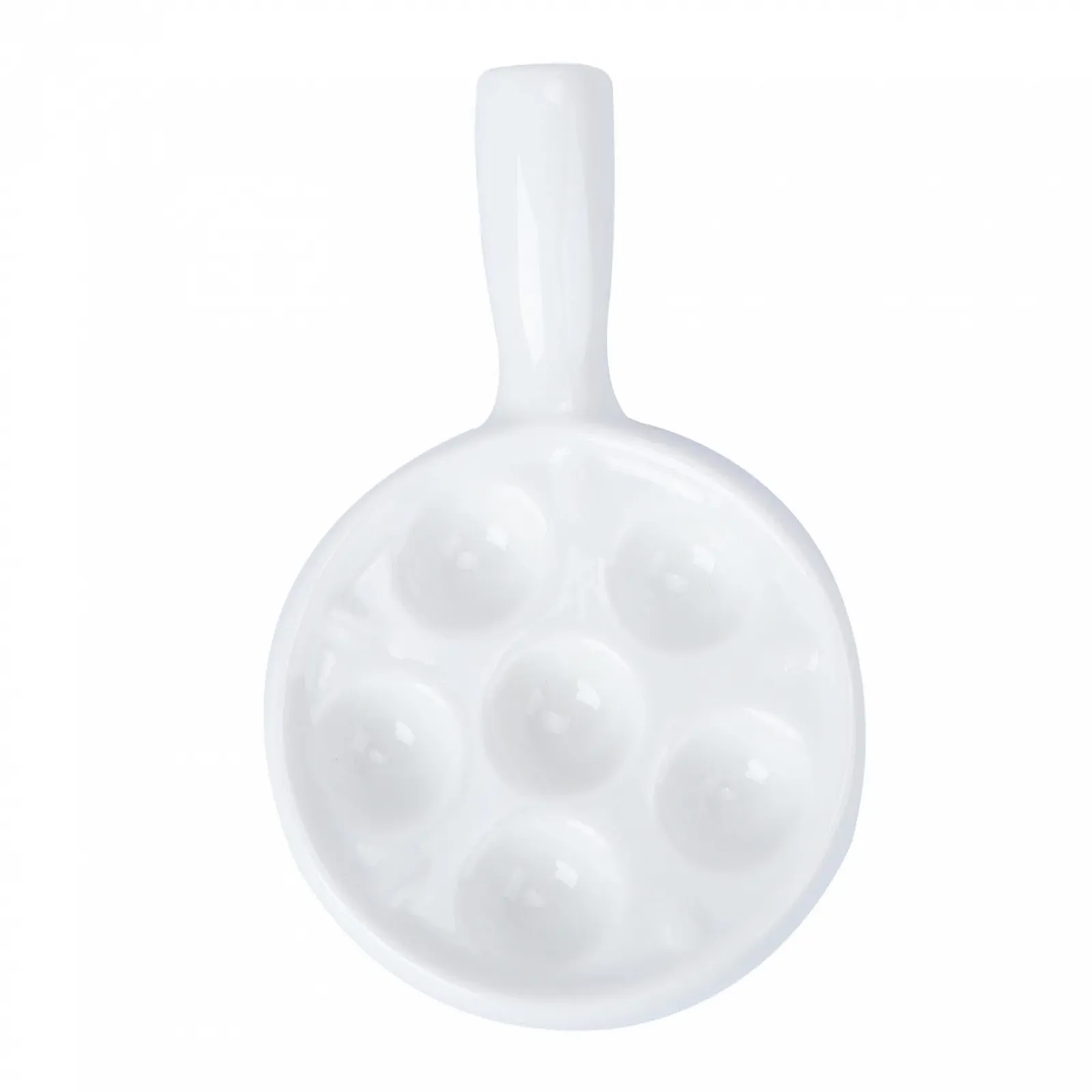 Форма для равликів SHOWERORO 6 отворів керамічна біла, фото №1