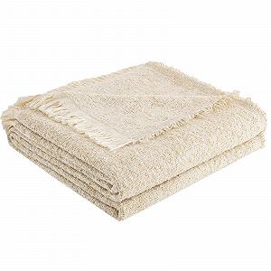 Одеяло Acushla Хлопок Микрофибра Мягкое Пушистое Дышащее для Кровати Дивана Пикника Путешествий Легкое (Кремовый) - Фото 1