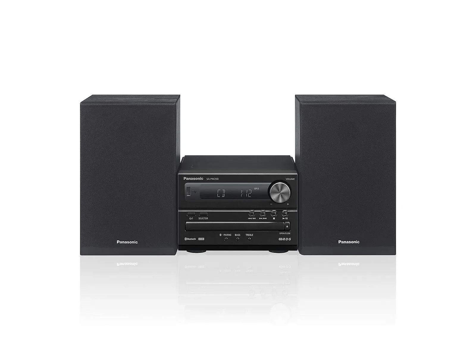 Микро Hi-Fi система Panasonic SC-PM250BEGK 2 канала Цифровое радио DAB+ CD-проигрыватель Bluetooth USB Высокое качество звука Насыщенные басы и чистый звук Компактный и элегантный дизайн Черный, фото №1