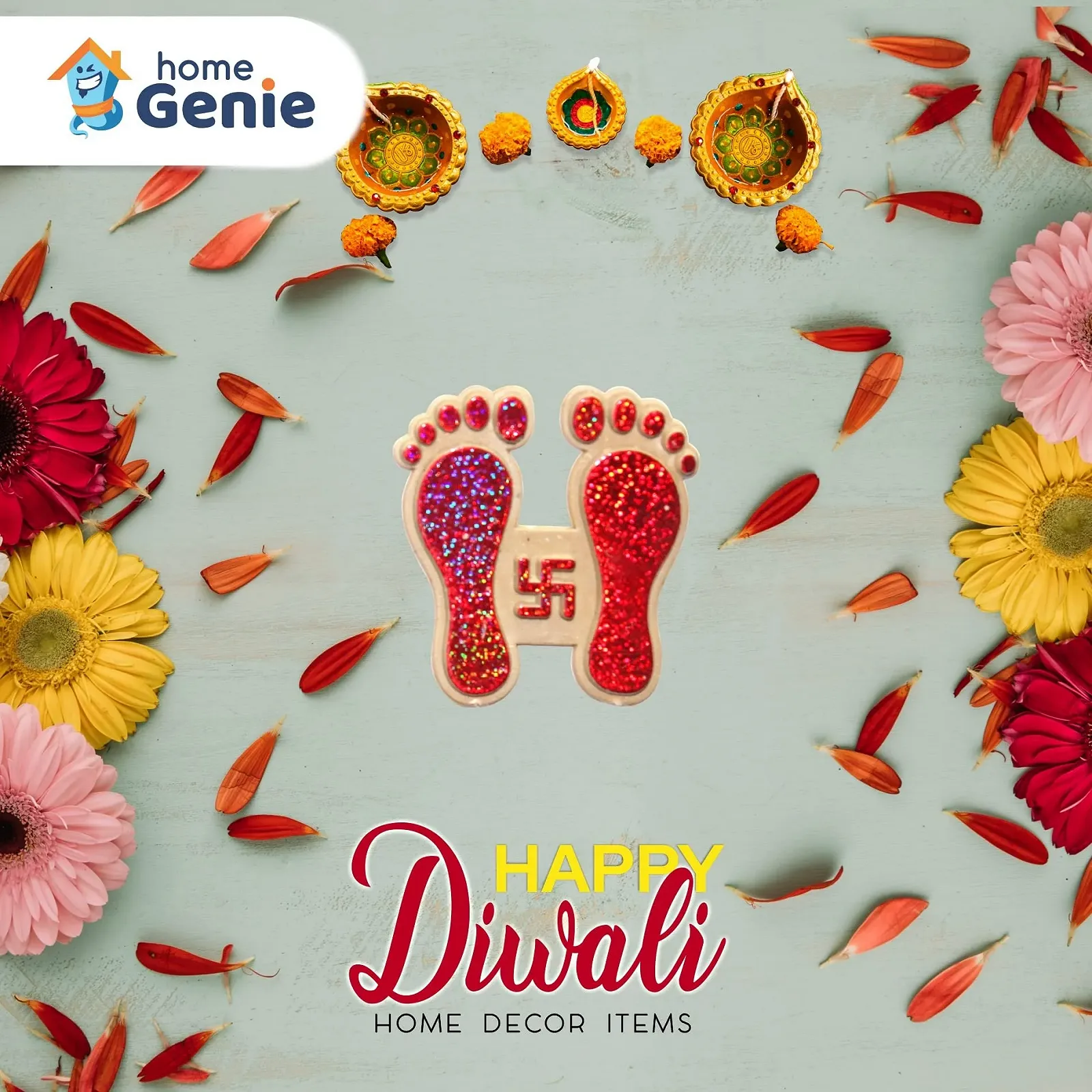 Наклейки Home Genie Laxmi Feet 5 штук Червоні, фото №2 Наклейки Home Genie Laxmi Feet 5 штук Червоні, фото №2